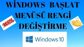 Windows 10'da  Görev Çubuğunun Rengini  değiştirme