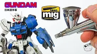 How to Gunpla Airbrush for Beginners Acrylics Tutorial using AMMO by Mig Jimenez with Lincoln Wright