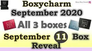 Boxycharm September 2020 11 Full Box Reveal - all 3 boxes (base, Premium & Boxyluxe)