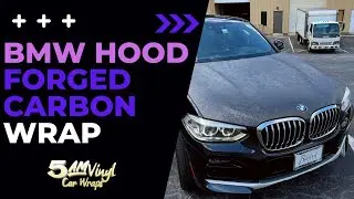 Wrapping a 2020 BMW X4 hood in forged carbon fiber