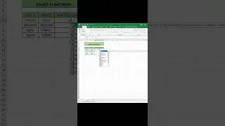 Exact Function In Excel #excel