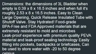 ZOMAKE Hydration Bladder 3L2L Water Reservoir for Hydration Backpack Bicycl