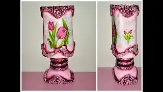 Tutorial vază cu lalele din sticla plastic