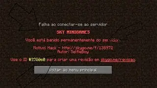 FUI BANIDO DO SKYMINIGAMES POR HACK !!? - SKYWARS