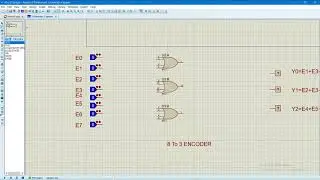 Digital Logic Design LAB Tutorial In Proteus | | Part-18 || ENCODER || 8 TO 3 ENCODE