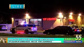 Man shot at the VIP Liquors store, Fort Lauderdale crime scene investigating shooting!