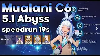 Mualani C6 5.1 Spiral Abyss speedrun 19s