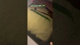 Lets Paint 'Alif' using green paint🍃💚 #arabiccalligraphy #artshorts #shorts