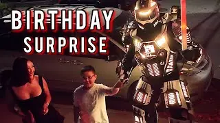 BIRTHDAY SURPRISE for BIRTHDAY BOY!🎁 #USA #NYC #Brooklyn #Birthday #Surprise #party #robot