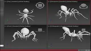 3DSMax: Enemy Spider Jump Attack Sequence