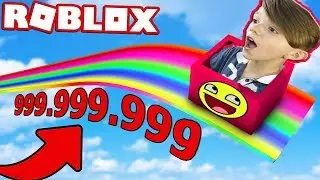 🌈ДЕТСКАЯ ГОРКА НА 999,999,999 МЕТРОВ В roblox! Ride a Box Down in Roblox!