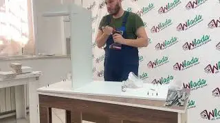 Сборка стола письменного Комфорт (шариковые направляющие)