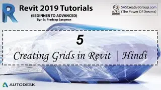 Revit Tutorial 5: How to create Grids in Revit | Revit 2019 Beginners Tutorials in Hindi
