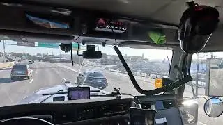 Truck Driver runs into trailer in chain up station | OTR Truck Driver