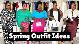 PLUS SIZE SPRING OUTFIT IDEAS AND COLLABORATION// AFFORDABLE LUXURY HANDBAG