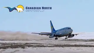 Canadian North Airlines - 737 200 Combi | TAKEOFF from Cambridge Bay Airport (YCB)