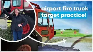 AIRPORT FIRE ARFF TRUCK TARGET PRACTICE COMPETITION – Beth vs. Steve