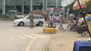 A speeding motorcyclist crushed a traffic sergeant in Mirpur Azad Kashmir