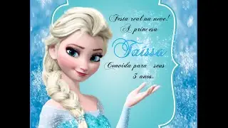 Passo a passo do convite frozen/Cinderela parte 1
