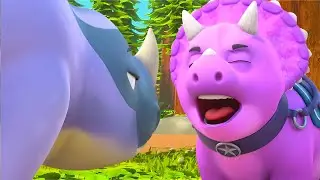 ¡Pelea de dinosaurios! | Dino Ranch Español