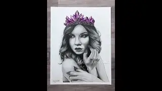 Original Drawing: A Crystal Crown Time Lapse