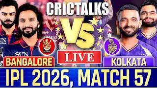 🔴 Live: RCB vs KKR, IPL 2026, Cricket Live Match Today, Live Cricket Score Commentary - 10 Over