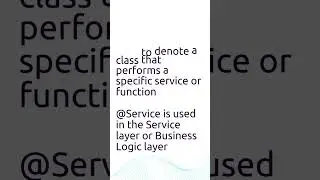 @Service - Spring Annotation