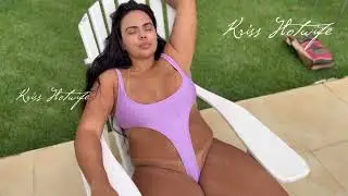 New lilac butterfly swimsuit