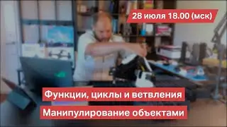 Функции, циклы, ветвления для манипулирования объектами | Онлайн-урок #4