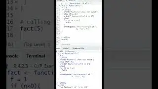 Finding Factorial Using a Function in R 