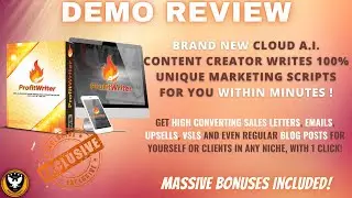 Profit Writer Demo + Bonuses 🔥 A.I Content Creator That Writes Unique Scripts 🔥