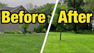 Sped Up Mowing Lawn