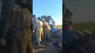 Видео с места ДТП на трассе «Оренбург – Орск»