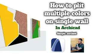 How to split multiple colors on single wall in Archicad