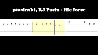 ptasinski, RJ Pasin - life force (Easy Guitar Tabs Tutorial)
