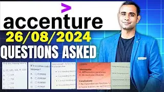 🔥ACCENTURE 26/08/2024 Questions & Solutions | Accenture Repeating Questions🔥