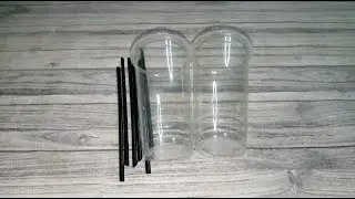 Rak pensil unik ! Dari sedotan dan gelas plastik