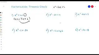 Factorización Trinomio Simple