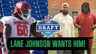 EAGLES Draft - Oklahoma Tackle Tyler Guyton Senior Bowl highlights
