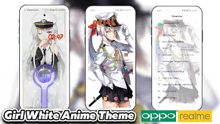 Girl White Anime Theme For Oppo Color OS 7 & Realme UI | TEMBUS AKAR