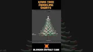 christmas tree modeling with blender default cube 