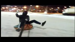 Ватрушка.  Покатушка на ватрушке