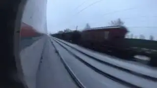 High-speed trainsurfing 250 km/h in Russia / Зацепинг на Сапсане СПБ-МСК (2 way)
