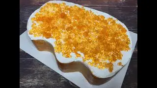 Оформление торта бутерброд с икрой_How to make cake sandwich with caviar