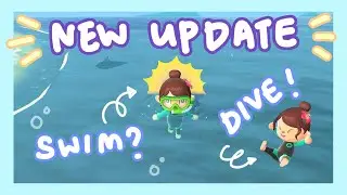SWIMMING INTO A SHARK?! 🦈🏊‍♀️ Animal Crossing: New Horizons 🏝️