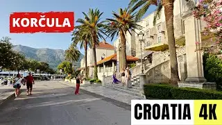 CROATIA 🇭🇷 [4K] Korčula Old Town — Walking Tour 2023