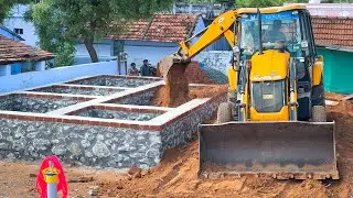 JCB 3DX goes to 6 Room New Home Foundation Mud Filling in Panankulam Village | Jcb video