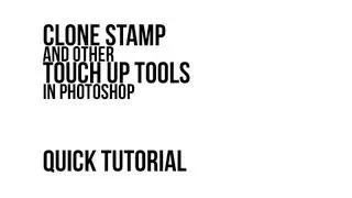 Using the clone stamp tool in photoshop cs6 - A simple tutorial pt 1