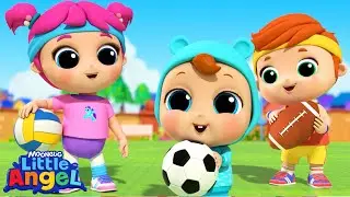 Sports Song | Little Angel Color Songs & Nursery Rhymes | Learn Colors & Shapes