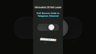 Minimalistic 3D Ball Loader | Loader | 3D Animation | CSS Animation | Coding | HTML & CSS 